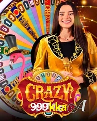 Crazy Time live game no 999kka cassino com entretenimento ao vivo para jogadores do Brasil
